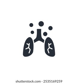 Particulate Matter icon. vector.Editable stroke.linear style sign for use web design,logo.Symbol illustration.