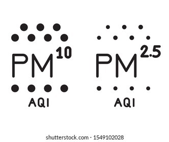 Particulate Matter PM 10 and 2.5 Pollution - Icon as EPS 10 File