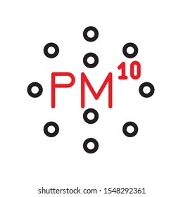 Particulate Matter PM 10 Pollution - Icon as EPS 10 File
