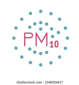 Particulate Matter PM 10 Pollution - Icon As EPS 10 File