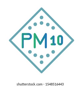 Particulate Matter PM 10 Pollution - Icon as EPS 10 File