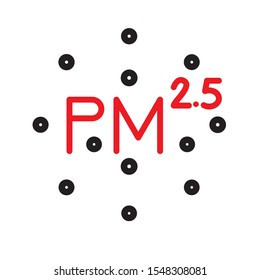 Particulate Matter PM 2.5 Pollution - Icon As EPS 10 File