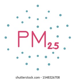 Particulate Matter PM 2.5 Pollution - Icon As EPS 10 File