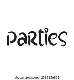 parties text on white background.