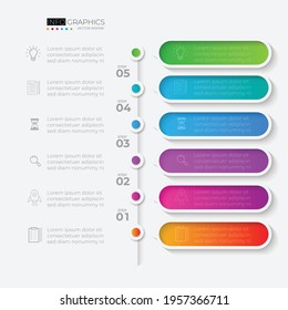 Partition color gradient chart origami paper color info-graphic template for diagram presentation chart and business concept with  element options