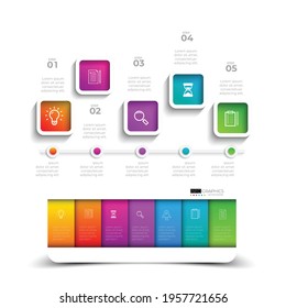 Partition color gradient chart origami paper color info-graphic template for diagram presentation chart and business concept with  element options