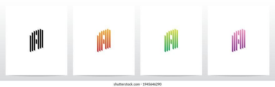 Partition Formed Letter Logo Design A