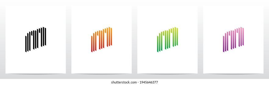 Partition Formed Letter Logo Design M