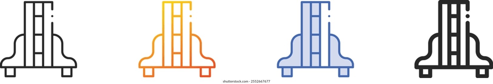 partition icon.Thin Linear, Gradient, Blue Stroke and bold Style Design Isolated On White Background