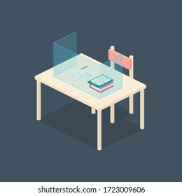 Partition On Dining Table To Maintain Social Distance New Normal