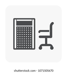 Partition wall or divide space equipment icon.