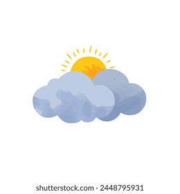 Partly Cloudy Clipart Cloud Weather Icon