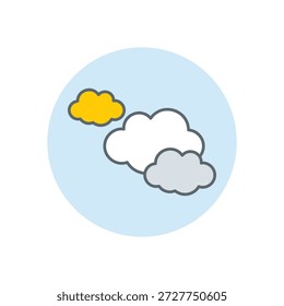 Partly Cloudy icon clean and modern vector illustration