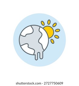 Partly Cloudy icon clean and modern vector illustration