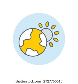 Partly Cloudy icon clean and modern vector illustration