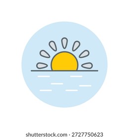 Partly Cloudy icon clean and modern vector illustration