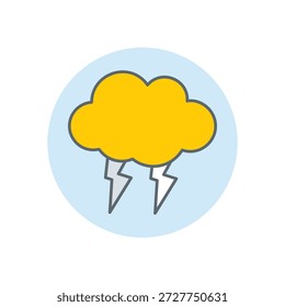 Partly Cloudy icon clean and modern vector illustration