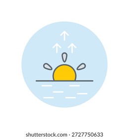 Partly Cloudy icon clean and modern vector illustration