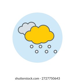 Partly Cloudy icon clean and modern vector illustration