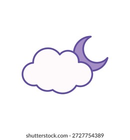 Partly Cloudy icon clean and modern vector illustration