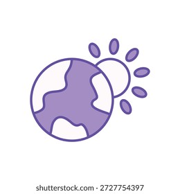 Partly Cloudy icon clean and modern vector illustration
