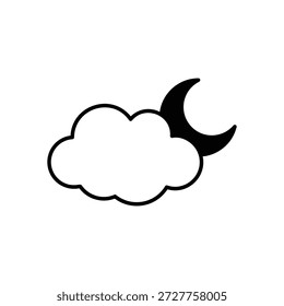 Partly Cloudy icon clean and modern vector illustration