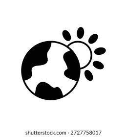 Partly Cloudy icon clean and modern vector illustration