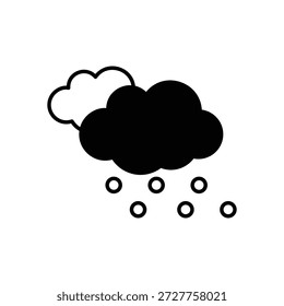 Partly Cloudy icon clean and modern vector illustration