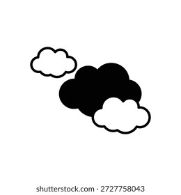 Partly Cloudy icon clean and modern vector illustration