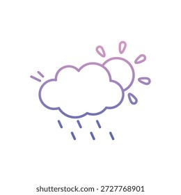 Partly Cloudy icon clean and modern vector illustration
