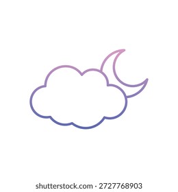 Partly Cloudy icon clean and modern vector illustration