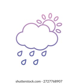 Parcialmente nublado icono de Ilustración vectorial limpia y moderna