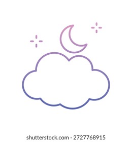 Partly Cloudy icon clean and modern vector illustration