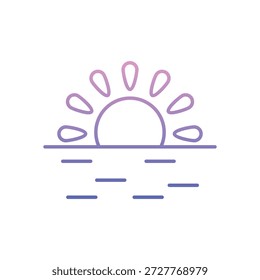 Partly Cloudy icon clean and modern vector illustration