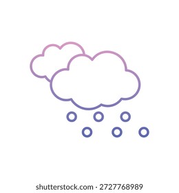 Partly Cloudy icon clean and modern vector illustration