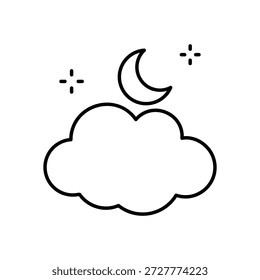 Partly Cloudy icon clean and modern vector illustration