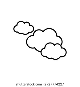 Partly Cloudy icon clean and modern vector illustration
