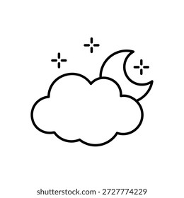Partly Cloudy icon clean and modern vector illustration