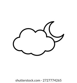 Partly Cloudy icon clean and modern vector illustration