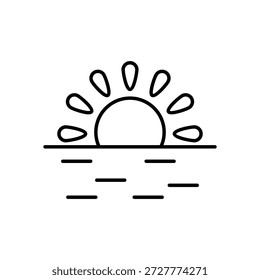 Partly Cloudy icon clean and modern vector illustration