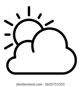 Partly Cloudy Icon Element For Design
