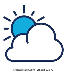 Partly Cloudy Icon Element For Design