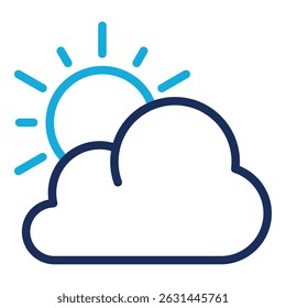 Partly Cloudy Icon Element For Design