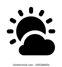 Partly Cloudy Icon - From Forecast, Climate And Meteorology Icons, Widget Icons
