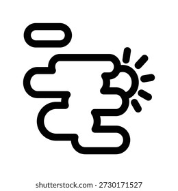 Partly Cloudy icon illustration vector design template