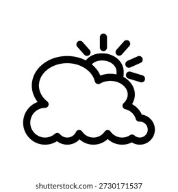 Partly Cloudy icon illustration vector design template