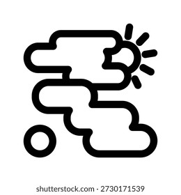 Partly Cloudy icon illustration vector design template