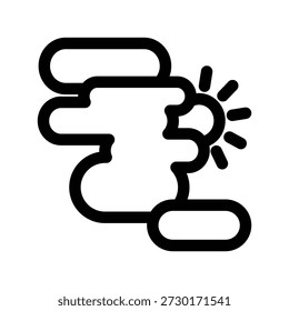 Partly Cloudy icon illustration vector design template