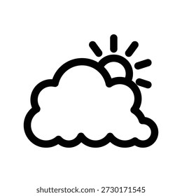 Partly Cloudy icon illustration vector design template