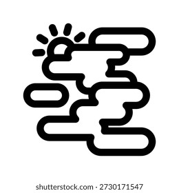 Plantilla de diseño de Vector de ilustración de icono parcialmente nublado
